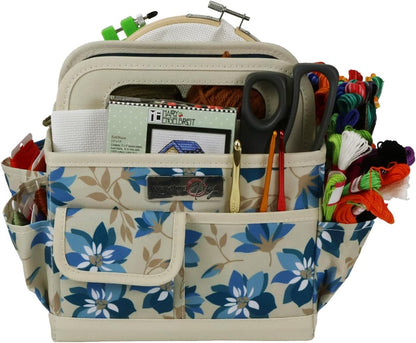 Everything Mary Craft Caddy, Tan Dot - Art Storage for Supplies & Crafts - Supply Organizers Tote for School Classroom, Office, and Home - Organization for Makeup & Nurses