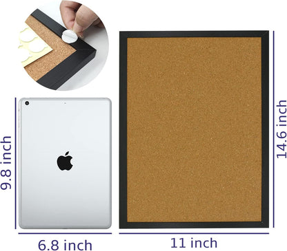 OWLKELA Cork Bulletin Board 17.7"X 13.3", Notice Pin, Ideal for Office & Home Decor, School Message or Vision