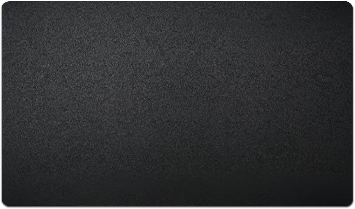 Nekmit Leather Desk Blotter Pad 17 x 12 Inches, Flat, Non-Slip, Waterproof, Black