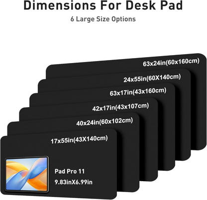 Aothia Leather Desk Pad Protector, Mouse Pad, Office Desk Mat, Non-Slip PU Leather Desk Blotter, Laptop Desk Pad, Waterproof Desk Writing Pad for Office and Home (Brown,23.6" x 13.7") - Colors B