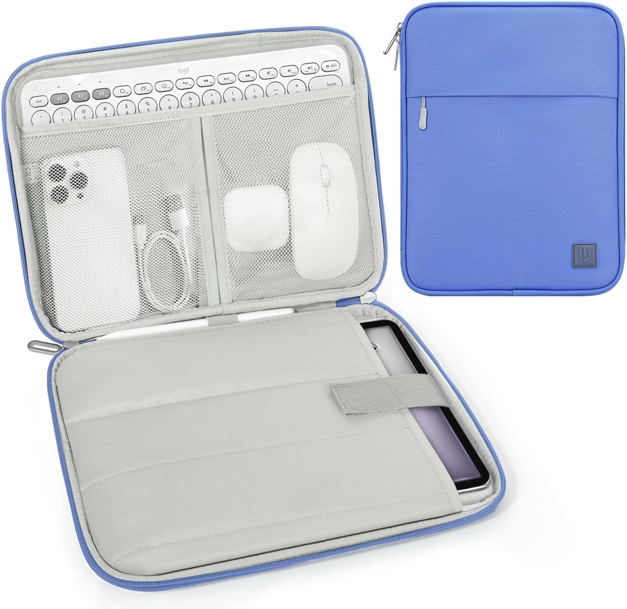 Dadanism 9-11 Inch Tablet Sleeve Padded Carrying Case for iPad (A16) 11th Gen 11", iPad 10th Gen 10.9", iPad Air M4/Pro M5 11", iPad Air 5/4, iPad 9/8/7th Gen, Galaxy Tab A11+ Plus 11", Blue