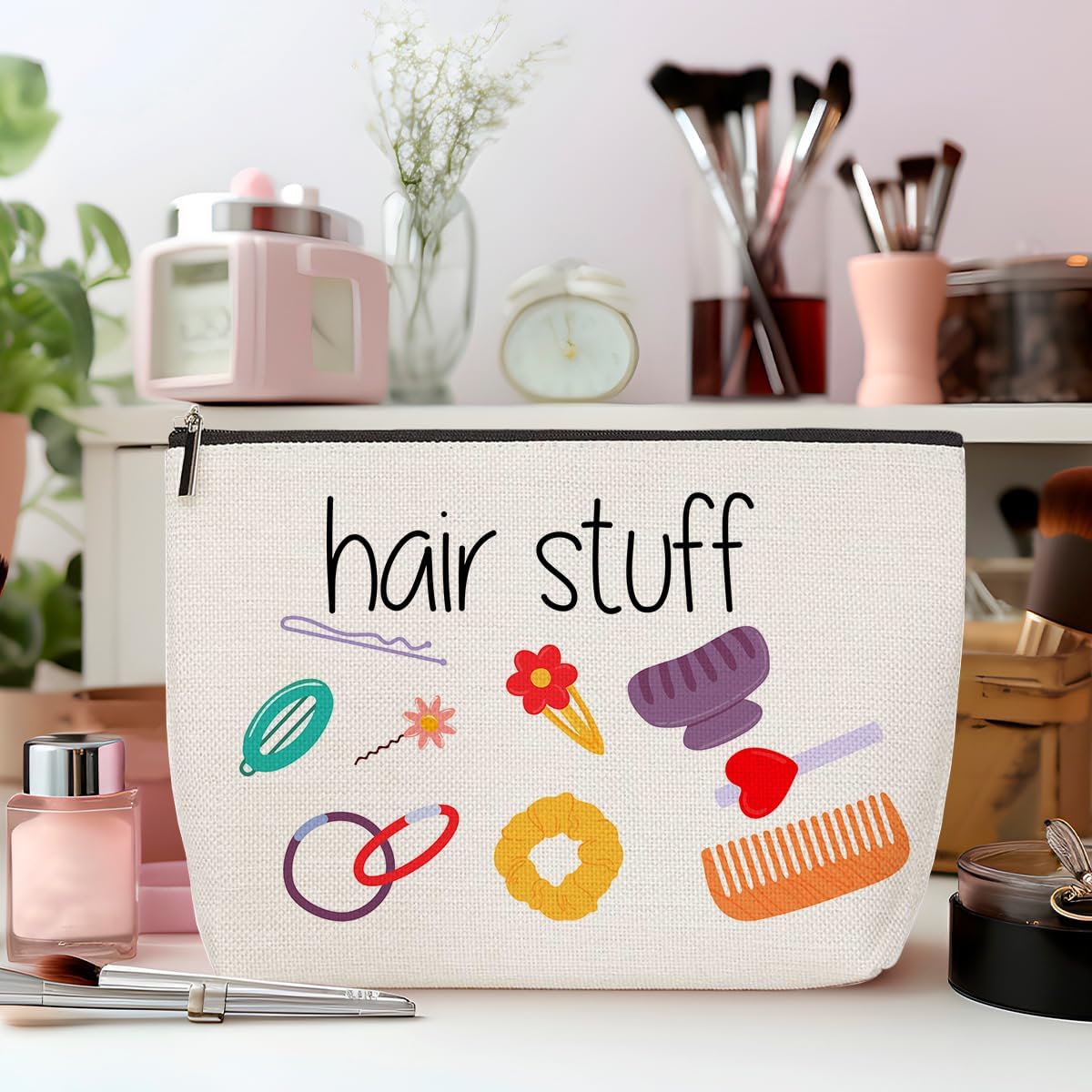 ZHAMEN 2 Pcs Cables Chargers Makeup Bag, Organizer Portable Pouch Purse Travel Essentials Organizer Cosmetic Bags for Women, Roomy Travel Makeup Toiletries Accessories, Birthday Gifts for Women