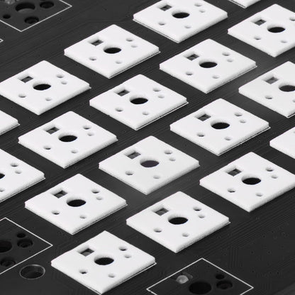RUNJRX Keyboard PE Switch Pads 0.5mm Thick for 61/64/87/100/104/108 Hot Swap 120Pcs,White