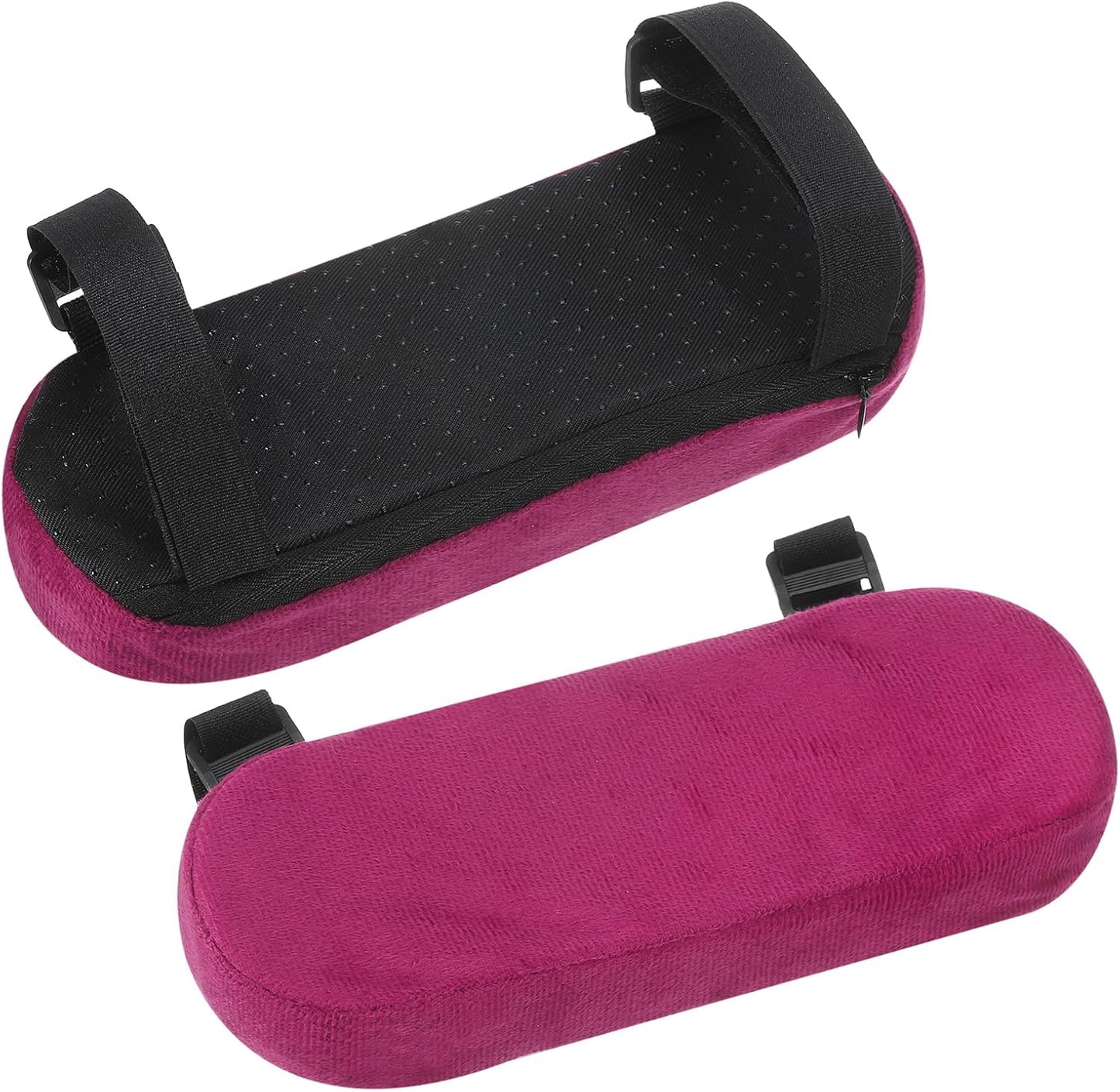 uxcell Memory Foam Chair Armrest Pads, 2 Pair Office Chair Arm Covers, Elbow Pillow for Offices Study Rooms Game Rooms (Black)