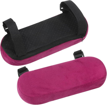uxcell Memory Foam Chair Armrest Pads, 2 Pair Office Chair Arm Covers, Elbow Pillow for Offices Study Rooms Game Rooms (Black)