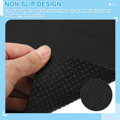 PATIKIL 47.2" x 23.6" Large Felt Desk Pad Protector, Upgrade Non-Slip Desk Mat Full Table Mouse Pad Keyboard Mats for Laptop Computer Writing Desk Table Gaming Home, Light Gray