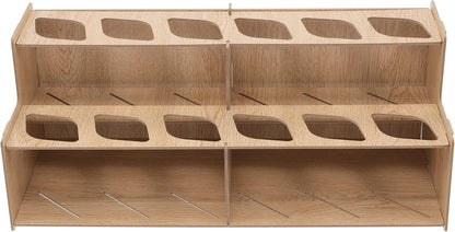 HG Art Concepts Mezzo Artist Drawing Rack - Wood Grain Laminate Multi Layer Desk Stand Professional Storage Display Organizer for Pens, Pencils, Drafting and all other Drawing Tools