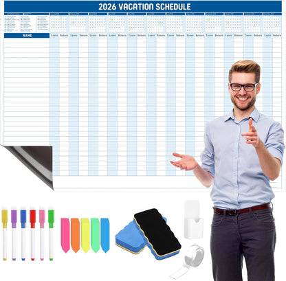 Lincia Large Magnetic Project Planning Management Vision Board 24 x 36 Reusable Office Whiteboard Make Ready Board Property Management Wall Project Planner for Managers Entrepreneurs