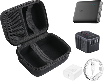Hard Protective Travel Case Replacement, Compatible with Ceptics/TESSAN/EPICKA/NEWVANGA/VYLEE/International Power Adapter (Small)