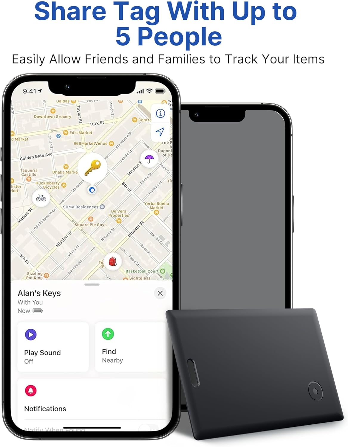 Wallet Tracker:2026 Tracker Card for iPhone & Apple Find My - Card Locator (2-Pack) for Keys, Wallet, & Bags, Long-Lasting Battery, Lost Mode & Alerts
