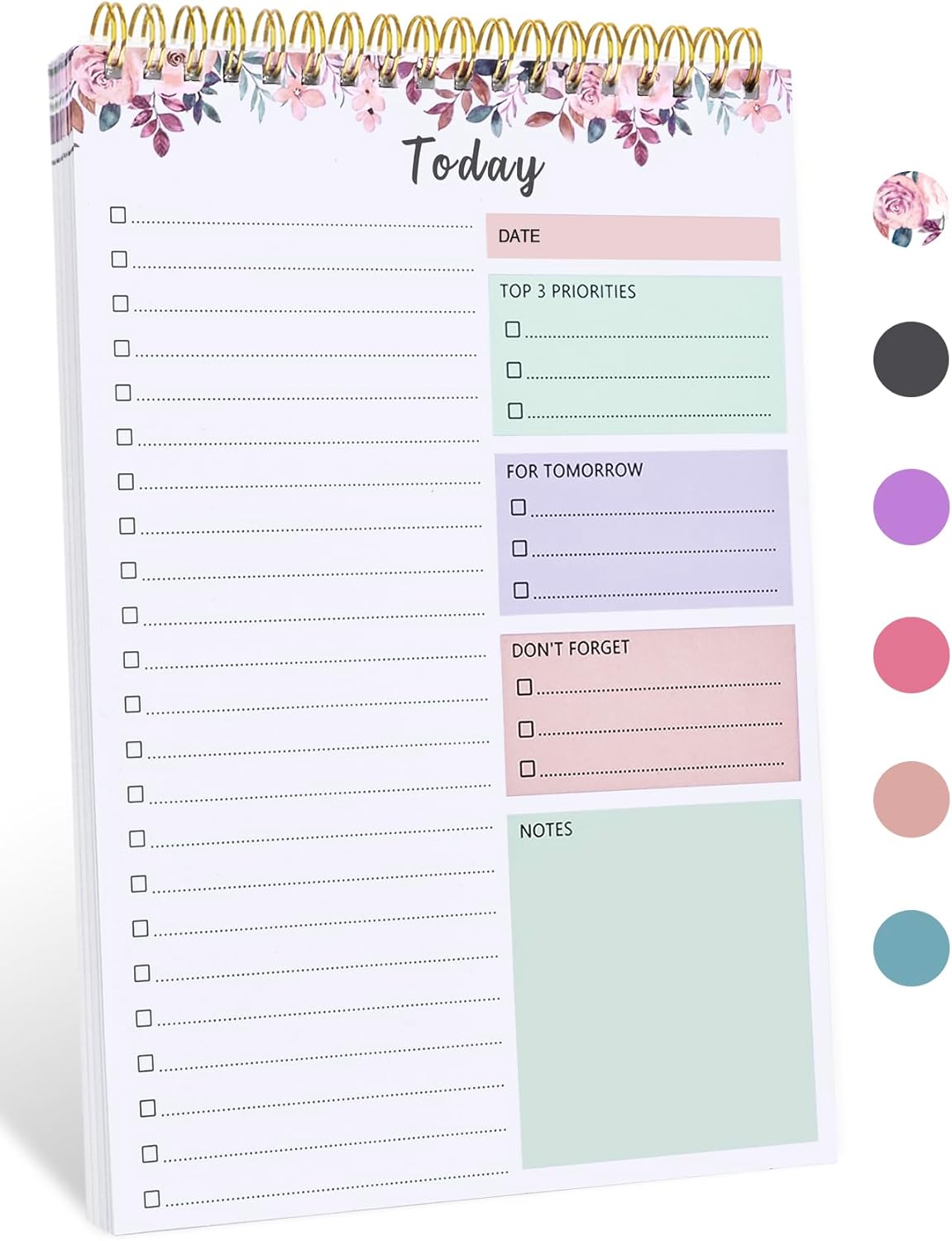 To Do List Notepad - To Do List Notebook for Work with 52 Sheets, Undated Daily Planner Perfect for Enhanced Productivity and Goal Achievement - Green
