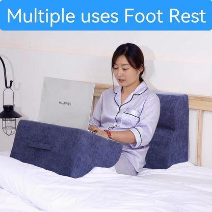 Foot Rest for Under Desk at Work.Multifunctional 3-Tier Foot Stool,with Washable Footrest.for Under Desk,Office Chair Gaming Chair & Sofa,Leg Elevation Pillow,Supports Posture-Brown