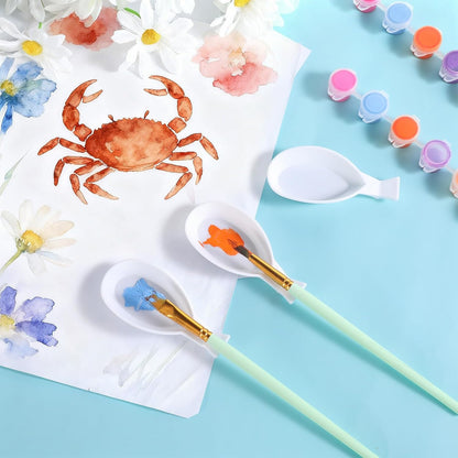 Xthrotsenk 3 PCS Paint Brush Rest Holder Paint Brush Rest Artist Accessories Watercolor Brushes Holder for Watercolor, Oil, Acrylic Brushes, Craft Enthusiasts