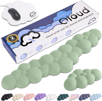 Purple Cloud Keyboard Wrist Rest – Create-ables Qloud Purple Wrist Rest for Computer Keyboard and Mouse, Ergonomic Memory Foam Wrist Pad with Non-Slip Base, Includes Cloud Mouse Pad