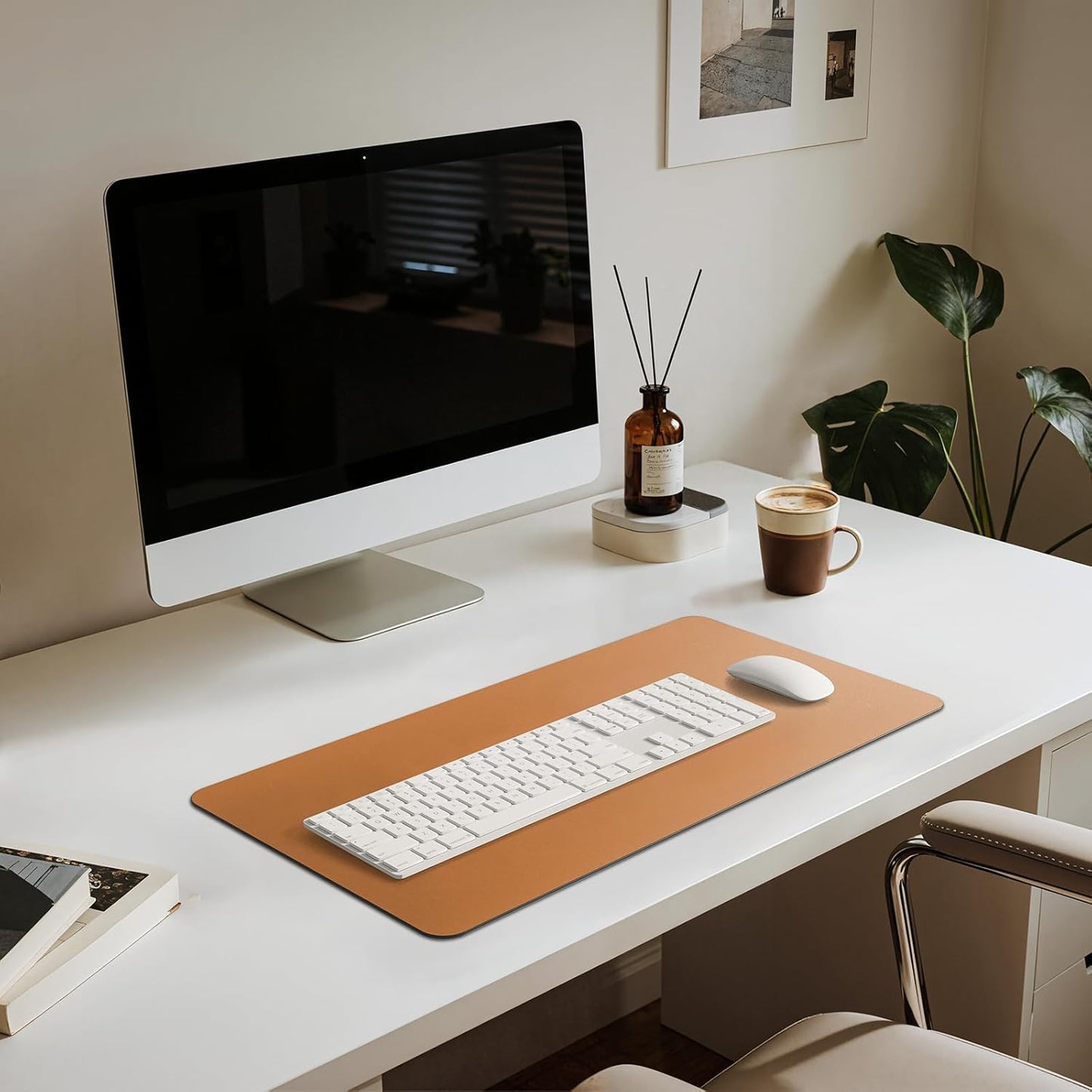 Jotsome Leather Desk Pad Mat, Non-Slip Desk Blotter Pad - Desk Protector for Office, Home, Lap Desk, Laptop, and Desktop