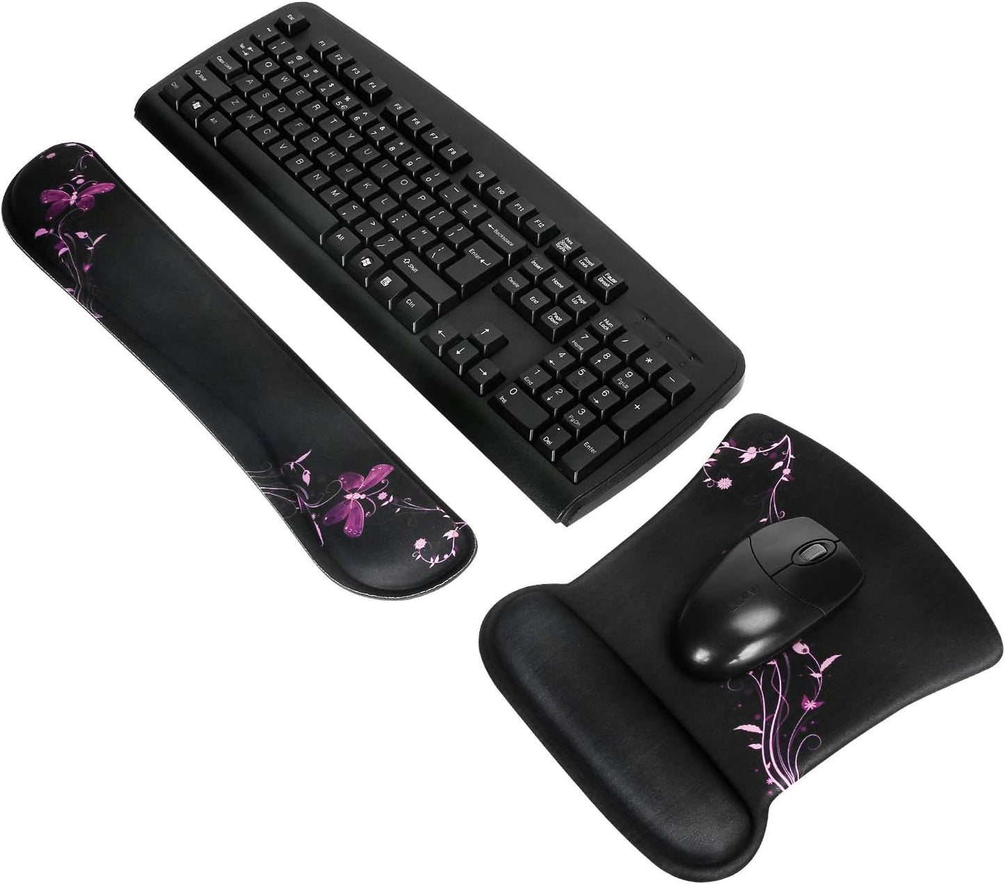 RICHEN Keyboard Wrist Rest Pad and Mouse Wrist Rest Support Mouse Pad Set,Sturdy & Comfortable & Lightweight for Easy Typing & Pain Relief-Ergonomic Support (Brown)