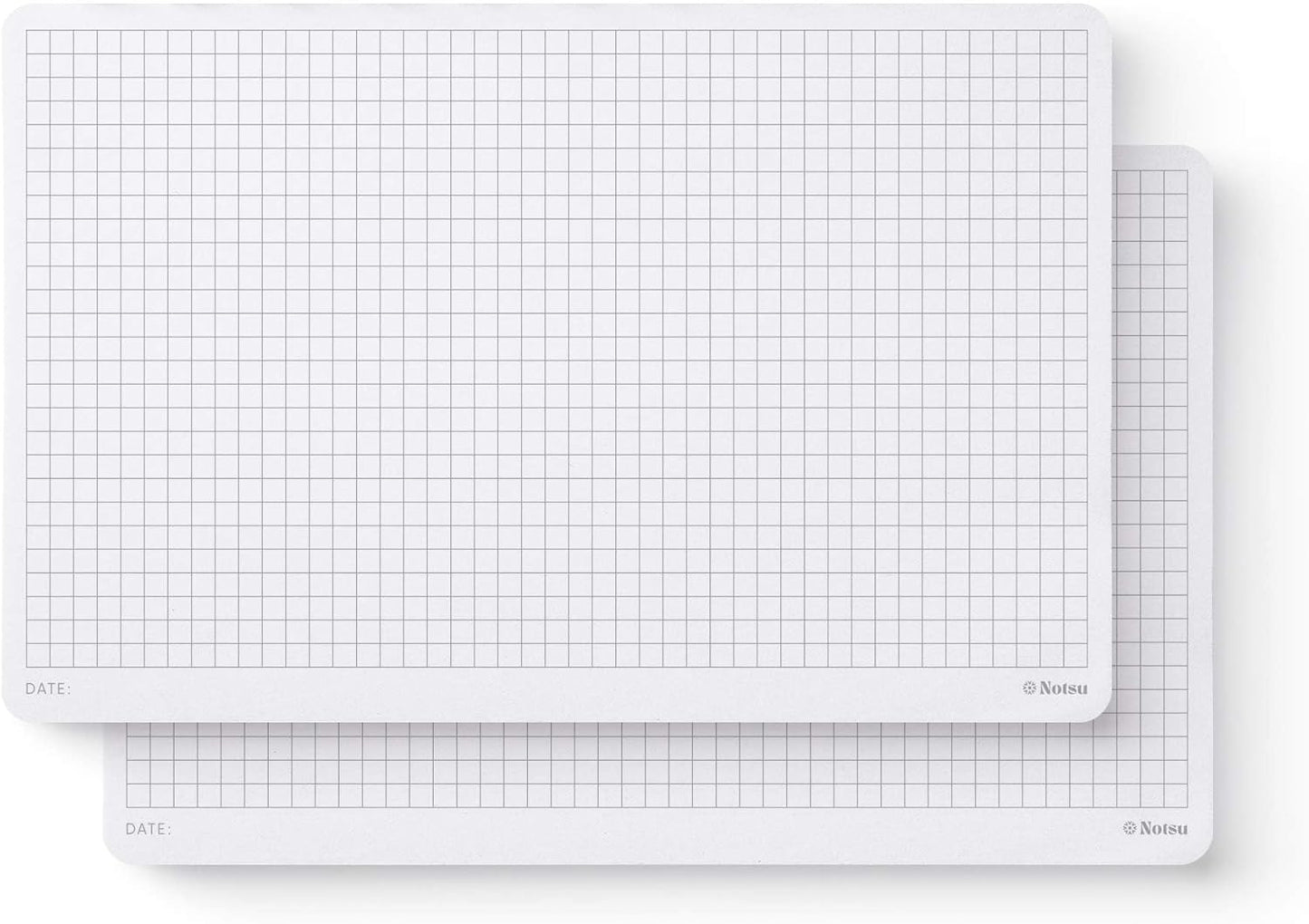 Notsu Dot Grid Desk Notepad 2 Pack | Minimalist Dotted Memo Mouse Pads with Premium Thick Paper, Small 5.5" x 8.5"