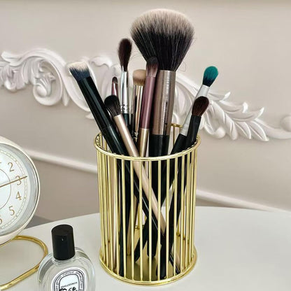 Metal Pen Holder Cup for Desk Makeup Brushes Pencil Holders Home Office Organizer Black