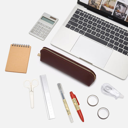 Canvas Pencil Case Cotton Canvas and Simple Multifunctional Pencil Bag Zipper Portable Storage (Black)