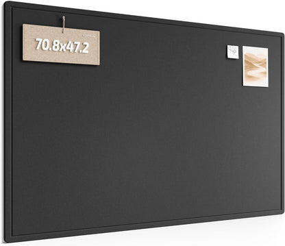 Fluxynara Bulletin Board, 23.6" x 17.5" Cork Board Alternative with 12 Safe Removable Adhesive Tabs, Foldable Felt Pin Board for Home Office, Classroom, Bedroom,Entryway for Walls—Sage