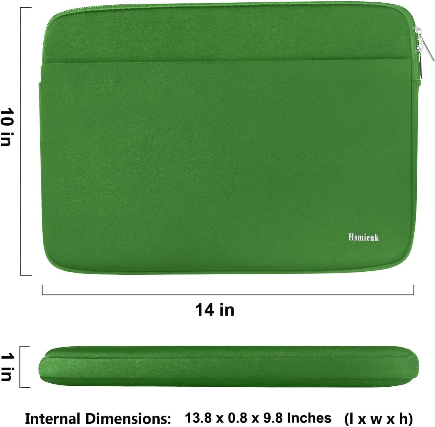 Laptop Case Sleeve 15.6 inch, Shockproof Protective Notebook Case with Accessory Pocket, Briefcase Carrying Laptop Cover for 15.6" HP, ASUS, Dell, Lenovo, Acer, Black