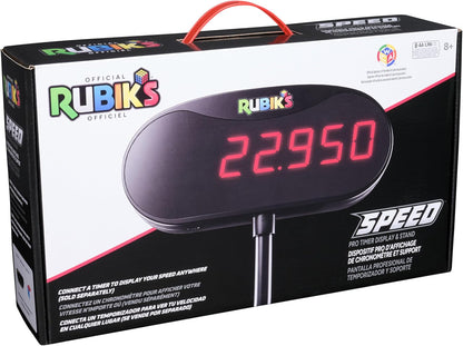 Rubik’s Cube, Timer Stand, Clear Display Device for WCA Speedcubers, Track Your Time to Solve Brain Teaser Puzzle for Adults, Problem-Solving Brain Teaser Fidget Toy for Kids, Ages 8 & Up