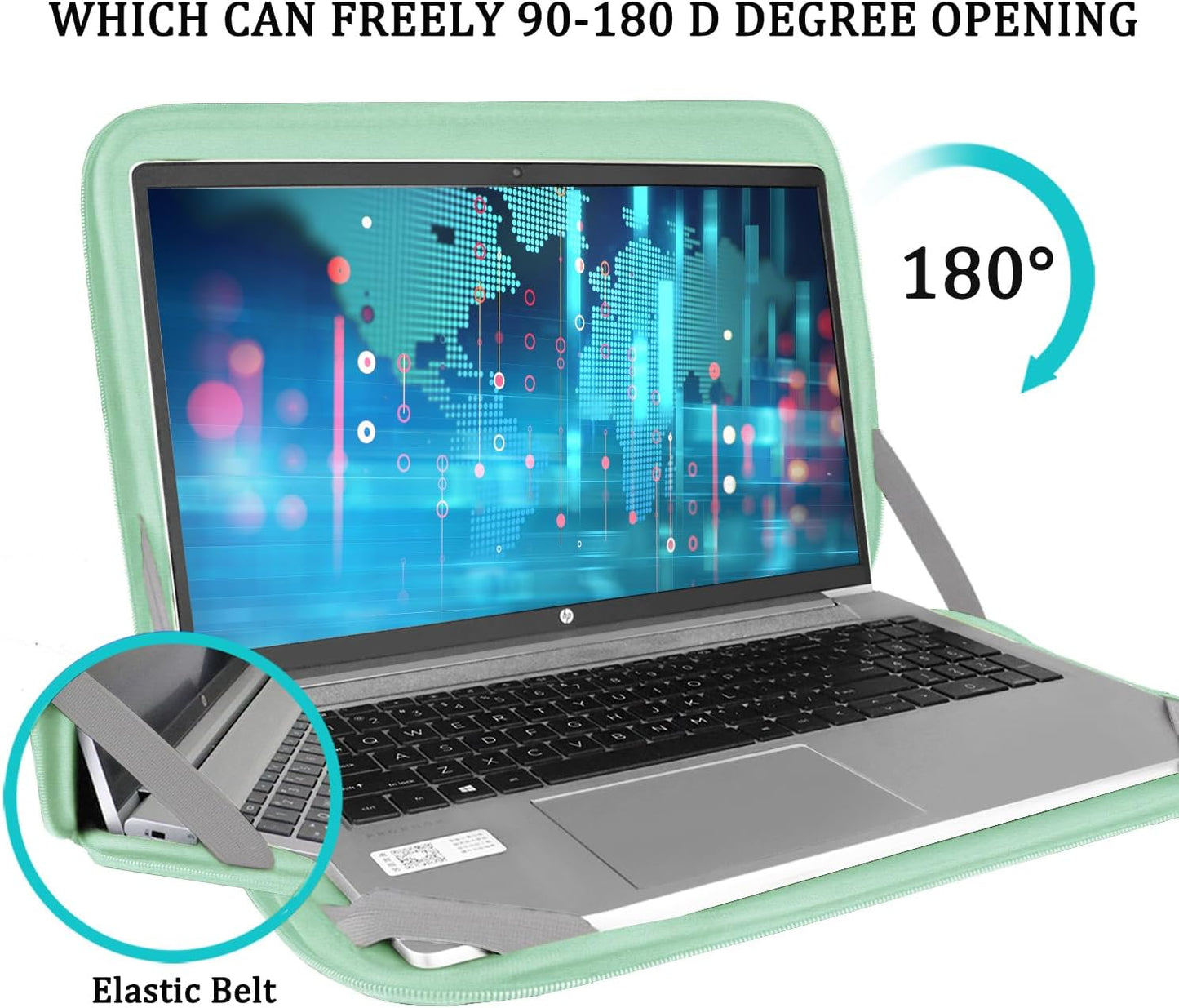 Laptop Case Sleeve 15.6 inch, Durable Shockproof Protective Computer Carrying Cover with Front Pocket, Briefcase Handbags Laptop Sleeve Bag for 15.6 inch HP, Dell, Acer, Asus, Notebook, Black