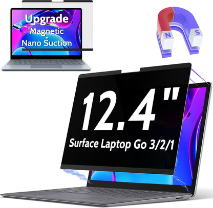 Peslv Magnetic Privacy Screen for Surface Laptop 6/5/4/3/2/1 13.5 Inch, Removable Anti Blue Light Glare Filter, Black Security Private Apy Block Protector
