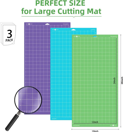 HTVRONT Standard Grip Cutting Mat, 6 Pack Cutting Mat 12x12 Compatible with Cricut Maker 3/Maker 4/Maker/Explore 3/4/5/Air 2/One, Standard Adhesive Sticky Quilting Cutting Mats Replacement Accessories