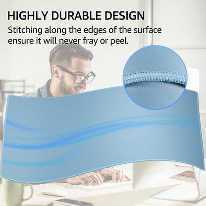 KTRIO Large Gaming Mouse Pad Desk Mat, Superior Micro-Weave Cloth for Precise Mouse Control, Non-Slip Rubber Base, Stitched Edges, Water-Resistant, for Gamer, Office & Home, 31.5" x 11.8" inches