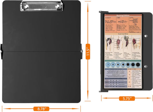 Nursing Clipboard Foldable, Nurse Clipboard, Nursing Clipboard for Nurse, Doctor, Medical Students (Teal)