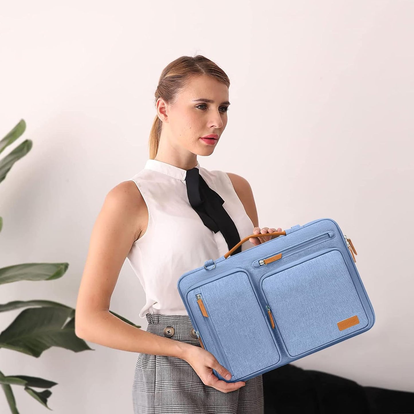 MOSISO 360 Protective Laptop Shoulder Bag,15-15.6 inch Computer Bags Compatible with MacBook Pro 16 inch, HP, Dell, Lenovo, Asus Notebook,Side Open Messenger Bag with 4 Zipper Pockets, Gray