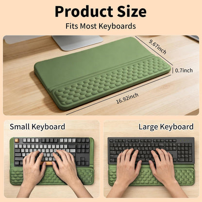 Keyboard Wrist Rest Stand Pad, Soft Memory Foam Ergonomic Computer Wrist Support, Keyboard Riser Hand Rest Cushion Holder Gaming Typing Coding Desk Accessories for Home Office School（Black）