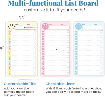 JPRO Magnetic Weekly Calendar and to Do List for Fridge - 8.5" x 6.5" Weekly Meal Planner for Refrigerator and Dry Erase Daily to-Do List -6 Markers Included!