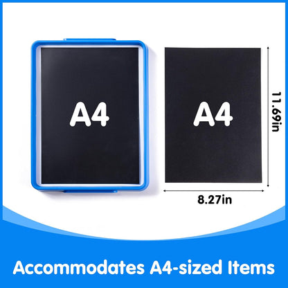 Magnetic Board for Kids – 13.2" X 10" - Magnetic Dry Erase Tray | Stackable Magnetic Tray for Classroom, Home, Travel & Preschool Learning (Cyan)