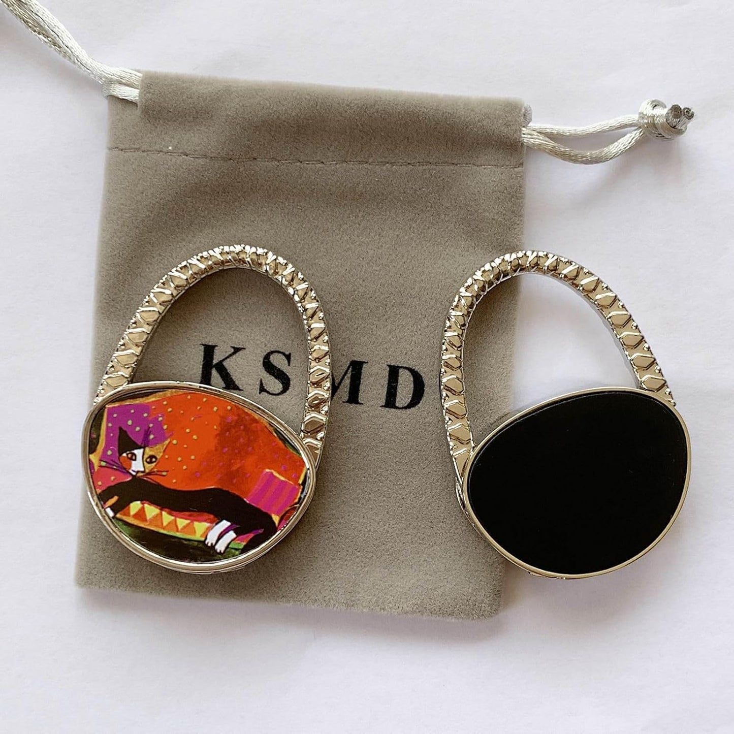 KSMD Purse Hooks for Table & Bars, Portable Handbag Holder - Foldable Table Hook Hanger