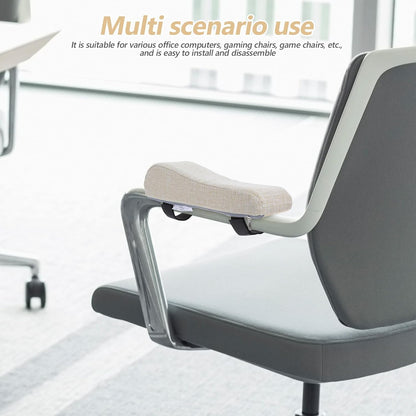 SEWACC 2pcs Office Chair Armrest Pads Adjustable Ergonomic Armrest Cushion for Gaming Desk Chairs - Washable Elbow Pillow with Non-Slip Strap for Home Office