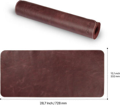 Londo Top Grain Leather Extended Mouse Pad – Large Desk Mat for Office & Gaming, Smooth Writing Surface, Non-Slip Base, Durable & Stylish Workspace Accessory