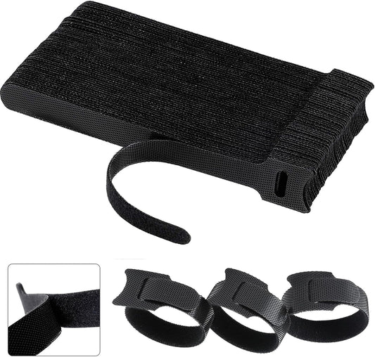California JOS 60 PCS 6 Inches Reusable Cable Ties, Wire Ties, Cord Organizer, Cable Organizer, Adjustable Cable Management - White