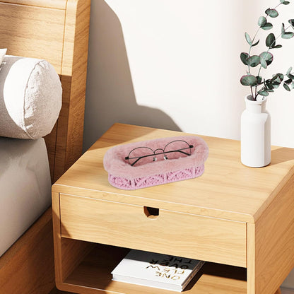 Glasses Holder,Anti-scratch Plush Lined Eyeglass Holder Stand for Nightstand Desk Storage Organizer