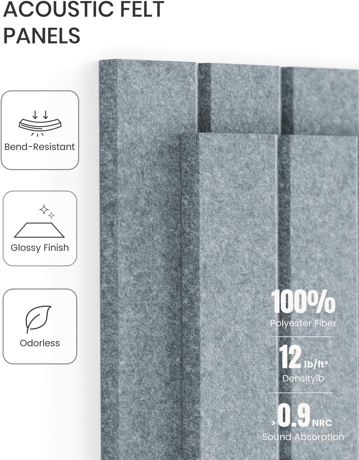 Fluxynara Large Felt Bulletin Board 48" x 36" Cork Board Alternative-12 Pack with 70 Safe Removable Adhesive Tabs, Cork Boards for Walls Cork Board for Home Office Classroom Pin Board (Oatmeal)
