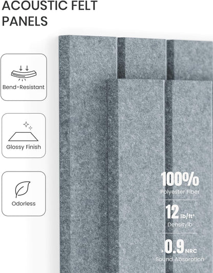 Fluxynara Large Felt Bulletin Board 48" x 36" Cork Board Alternative-12 Pack with 70 Safe Removable Adhesive Tabs, Cork Boards for Walls Cork Board for Home Office Classroom Pin Board (Oatmeal)