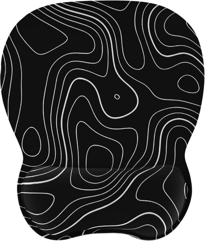 EooCoo Ergonomic Mouse Pad with Wrist Support, Mousepad with Memory Foam Wrist Rest and Non-Slip Base for Computer, Cafe, Home & Office, 9.64 x 8.26 in Office Desk Accessories