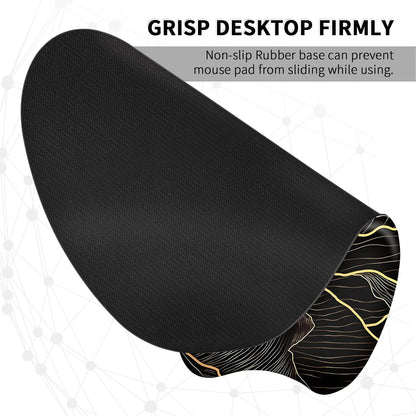 EooCoo Ergonomic Mouse Pad with Wrist Support, Mousepad with Memory Foam Wrist Rest and Non-Slip Base for Computer, Cafe, Home & Office, 9.64 x 8.26 in Office Desk Accessories