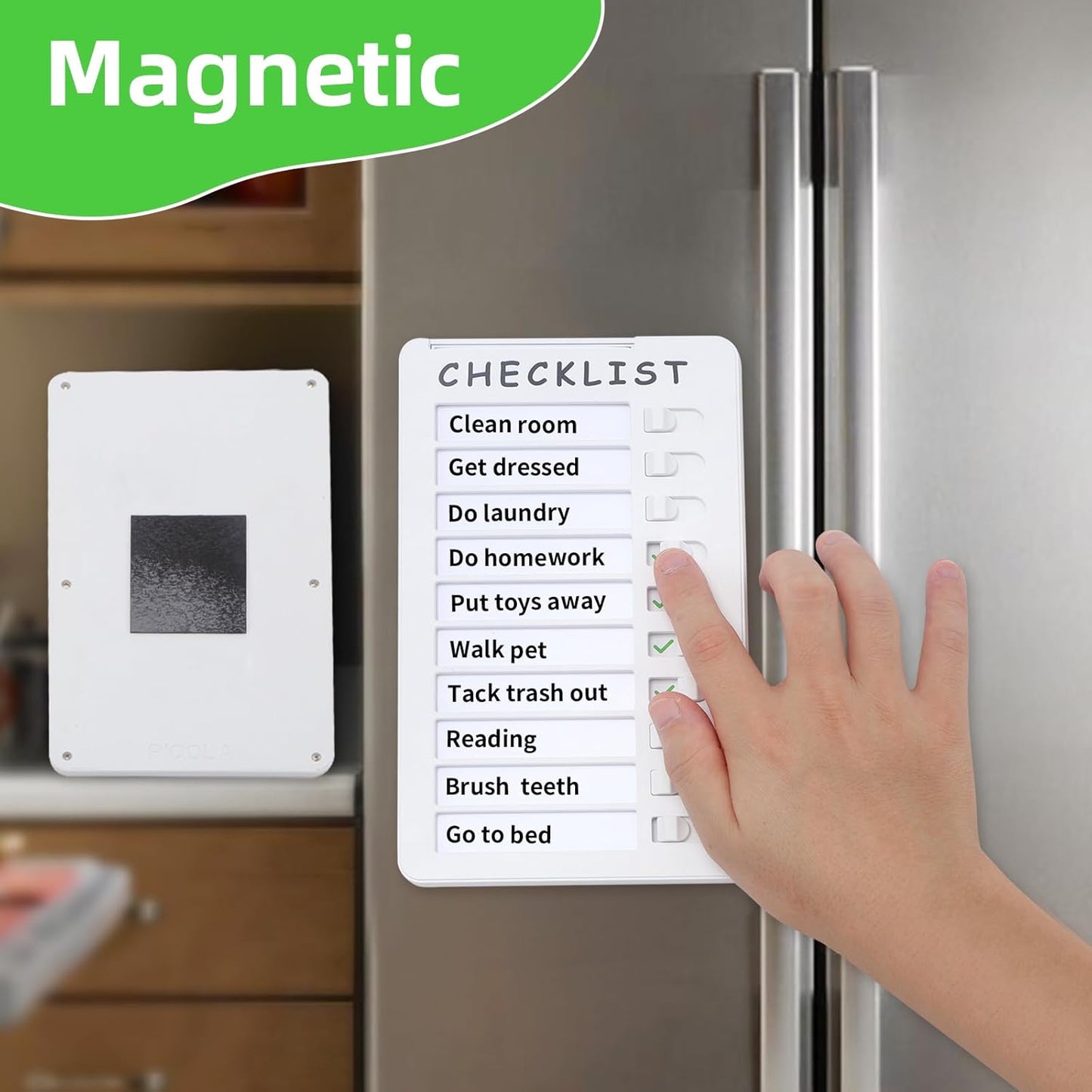 Dry Erase Chore Chart, Standable Whiteboard Checklist Board, Chore Chart for Kids Routine Chart with a Pen (Standable)
