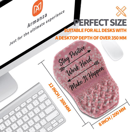 Ergonomic Slope Mouse Pad Wrist Support, Wrist Rest Mousepad for Carpal Tunnel Pain Relief with Massage Bulge and Slow Rebound Memory Foam (12x8 inch, Black)