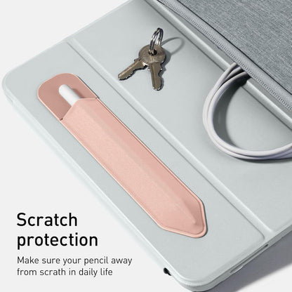 DTTO Pencil Holder for Apple Pencil 2nd & 1st Generation Case, New Apple Pencil Pro & USB-C Sleeve, Ultra-Thin Elastic Stylus Protective Pouch with Adhesive Attached to iPad, Pink Gold