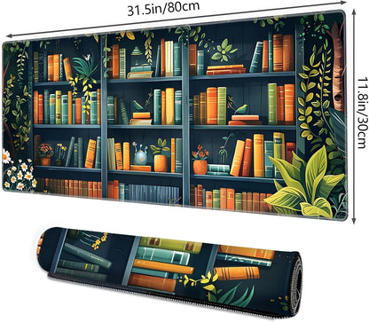 Galdas Mouse Pad For Gaming,Forest Background Pattern XXL XL Large Mouse Mat Long Extended MousePad Desk Mat Non-Slip Rubber Mice Pads Stitched Edges Thin (31.5 x 11.8 x 0.12 Inches) Tree