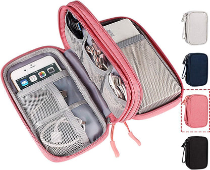 CAOODKDK Electronics Accessories Organizer Pouch Bag, Travel Universal Organizer for Cable, Charger, Phone, SD Card, Business Travel Gadget Bag