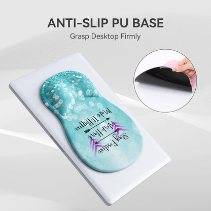 Ergonomic Mouse Pad with Wrist Rest,Cute Gel Mousepad Wrist Support - Small Mini Portable for Travel Mouse Pads for Desk Laptop,Computer,Office & Home Decor (Pink&Light Pink)